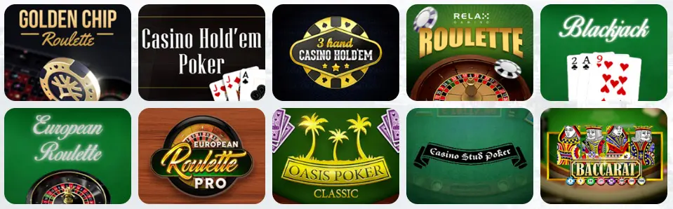 Jeux de table au ROYAL VEGAS CASINO