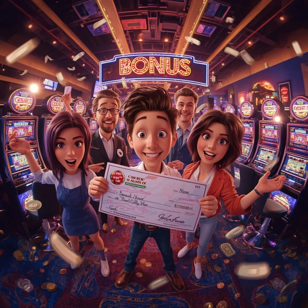 bonus dans les mains de l'homme au casino ROYAL VEGAS CASINO