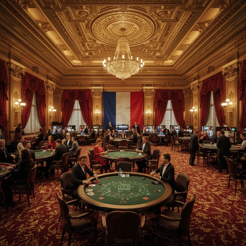 Le casino et le drapeau français ROYAL VEGAS CASINO